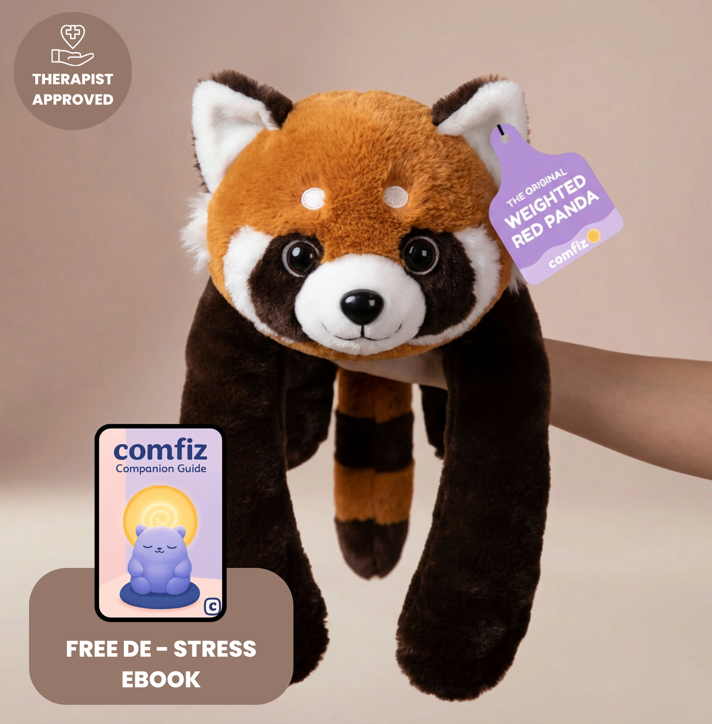 Rocco the Weighted Red Panda™ — The weighted plushie whose arms actually hug you back