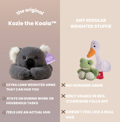 Kozie the Weighted Koala™ — The weighted plushie whose arms actually hug you back