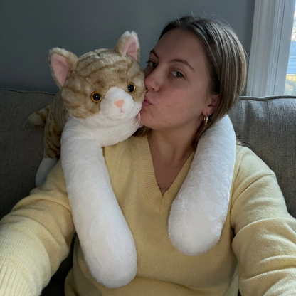 Cuddles the Weighted Cat™ — The weighted plushie whose arms actually hug you back